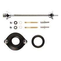 Kit Fixação Mictório Cromado Deca - Engate Flexível, Parafuso, Bucha, Arruela, Anel e Borracha