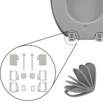 Kit Fixação Para Assento Sanitário Almofadado Cinza Claro