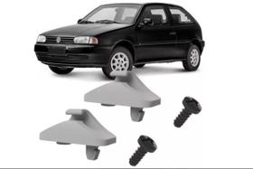 Kit fixação Suporte QuebraSol Gol Saveiro Parati Cinza Escuro Kit fixação Suporte QuebraSol Gol Saveiro Parati Cinza Escuro