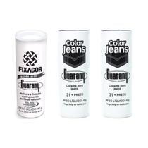 Kit FixaCor + 2 Corante Color Jeans Preto Guarany