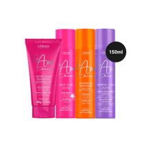 Kit Fixador + Shampoo Seco + Creme Defrizante + Spray Gloss
