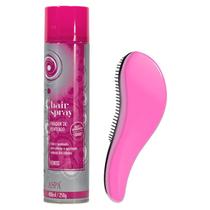 Kit Fixador Spray Cabelo Forte ASPA 400ml Escova Pentear UZY