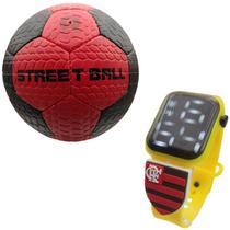 Kit Flamengo Bola Futebol Sintética Relógio Infantil Mengo 4