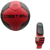 Kit Flamengo Bola Futebol Sintética Relógio Infantil touch 7