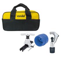 Kit Flangeador de Tubos com Cortador Escareador e Bolsa