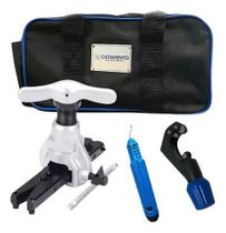 Kit Flangeador Excêntrico 1/4 À 3/4 com Cortador de tubos Rebarbado Mala Para Ferramentas
