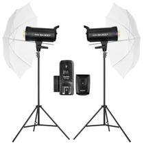 Kit Flash Estúdio Completo 600w Godox Sk300 Ii 220v Com Rádio Flash Universal