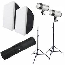Kit Flash Estúdio Godox 500 W Mini Pioneer 250di 220v - Duplo Kit Flash Estúdio Godox 500 W Mini Pioneer 250di 220v - Duplo
