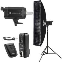 Kit Flash Estúdio Greika Eg-250w Com Radio Flash Ct16 + Softbox Grid Strip Kit Flash Estúdio Greika Eg-250w Com Radio Flash Ct16 + Softbox Grid Strip