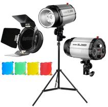 Kit Flash Godox Mini Pioneer 250di 220v 250w + Abas Colmeia 4 Gelatinas E Tripé