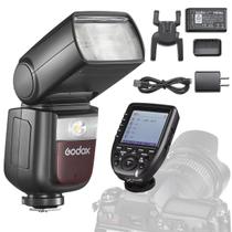Kit Flash Godox Para Nikon V860 Iii Ttl Hss Com Bateria + Rádio Flash Xpron Kit Flash Godox Para Nikon V860 Iii Ttl Hss Com Bateria + Rádio Flash Xpron