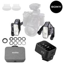 Kit Flash Macro Dental Duplo Godox Mf12-dk3 + Rádio Flash X3 Para Câmeras Sony