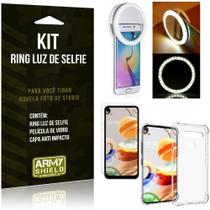 Kit Flash Ring LG K61 Flash Ring + Capa Anti Impacto + Película de Vidro - Armyshield