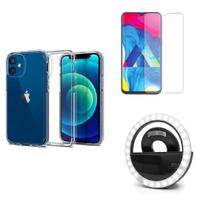 Kit Flash Selfie ÍPhone 12 Mini + Capa + Pelicula De Vidro 3D