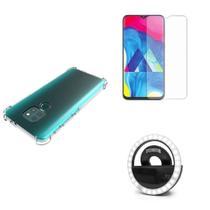 Kit Flash Selfie Moto G9 Play + Capa + Película De Vidro 3D