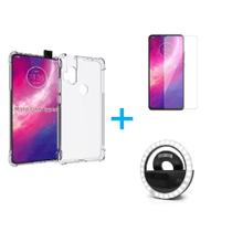 Kit Flash Selfie Moto One Hyper + Capa + Película De Vidro