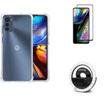 Kit Flash Selfie Motorola Moto E32 + Capa + Película De Vidro 3D