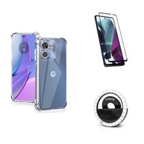 Kit Flash Selfie Motorola Moto G14 + Capa + Película De Vidro 3D