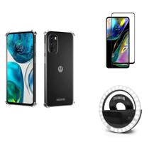 Kit Flash Selfie Motorola Moto G52 + Capa + Película De Vidro 3D