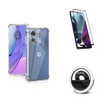 Kit Flash Selfie Motorola Moto G54 + Capa + Película De Vidro 3D