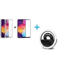 Kit Flash Selfie Samsung Galaxy A50 + Capa + Película Vidro 3D