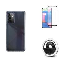 Kit Flash Selfie Samsung Galaxy A52 + Capa + Película De Vidro 3D