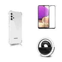 Kit Flash Selfie Samsung Galaxy A53 5G + Capa + Película De Vidro 3D