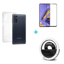 Kit Flash Selfie Samsung Galaxy M52 5G+ Capa + Película Vidro