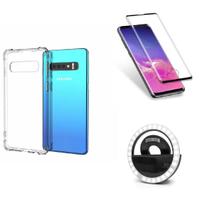 Kit Flash Selfie Samsung Galaxy S10 + Película Vidro 3D + Capa