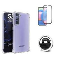 Kit Flash Selfie Samsung S21 Plus + Capa + Película De Vidro 3D Kit Flash Selfie Samsung S21 Plus + Capa + Película De Vidro 3D