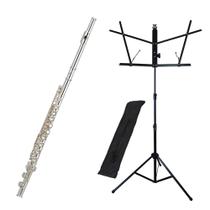 Kit Flauta Transversal FL 200ES New York + Estante de Partitura S1