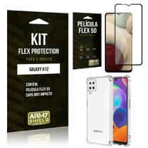 Kit Flex Protection Galaxy A12 Capa Anti Impacto + Película Flex 5D - Armyshield