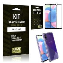 Kit Flex Protection Galaxy A30S Capa Anti Impacto + Película Flex 5D - Armyshield