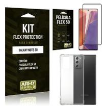 Kit Flex Protection Galaxy Note 20 Capa Anti Impacto + Película Flex 5D - Armyshield