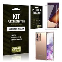 Kit Flex Protection Galaxy Note 20 Ultra Capa Anti Impacto + Película Flex 5D - Armyshield