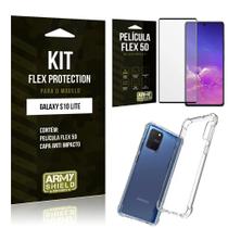 Kit Flex Protection Galaxy S10 Lite Capa Anti Impacto + Película Flex 5D - Armyshield