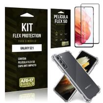 Kit Flex Protection Galaxy S21 Capa Anti Impacto + Película Flex Não Quebra - Armyshield