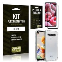 Kit Flex Protection LG K41s Capa Anti Impacto + Película Flex 5D - Armyshield