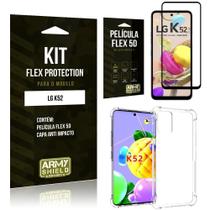 Kit Flex Protection LG K52 Capa Anti Impacto + Película Flex 5D - Armyshield