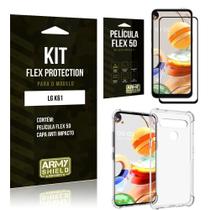 Kit Flex Protection LG K61 Capa Anti Impacto + Película Flex 5D - Armyshield