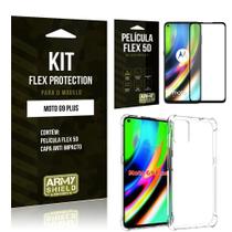 Kit Flex Protection Moto G9 Plus Capa Anti Impacto + Película Flex 5D - Armyshield
