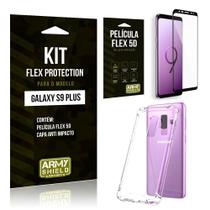 Kit Flex Protection Samsung S9 Plus Capa Anti Impacto + Película Flex 5D - Armyshield