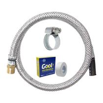 Kit Flexível Gás 1m Fogão GLP GN Completo Conexão Segura
