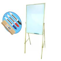 Kit flip chart + quadro branco 60x90 +apagador +3 canetas