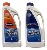 Kit Floc Plus 2x1 Clarificante Algicida Manut Hidroazul 1 Lt