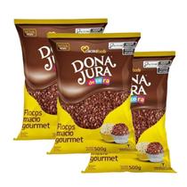 Kit Flocos de Chocolate Especial Zero Lactose Kit com 3Un