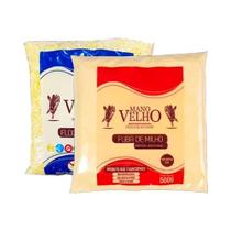 Kit Flocos de Milho e Fubá de Milho Natural Não Transgênico Mano Velho