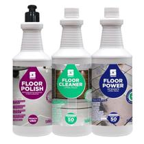 Kit Floor Solution Spartan 500ml Restaura Limpa e Cuida de Pisos