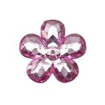 Kit Flor Com Furo Acrílico Transparente 10 Unidades 28x9MM