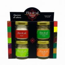 Kit Flor de Sal Cimsal Quarteto de Sabores 4x30g Gourmet e Natural Kit Flor de Sal Cimsal Quarteto de Sabores 4x30g Gourmet e Natural